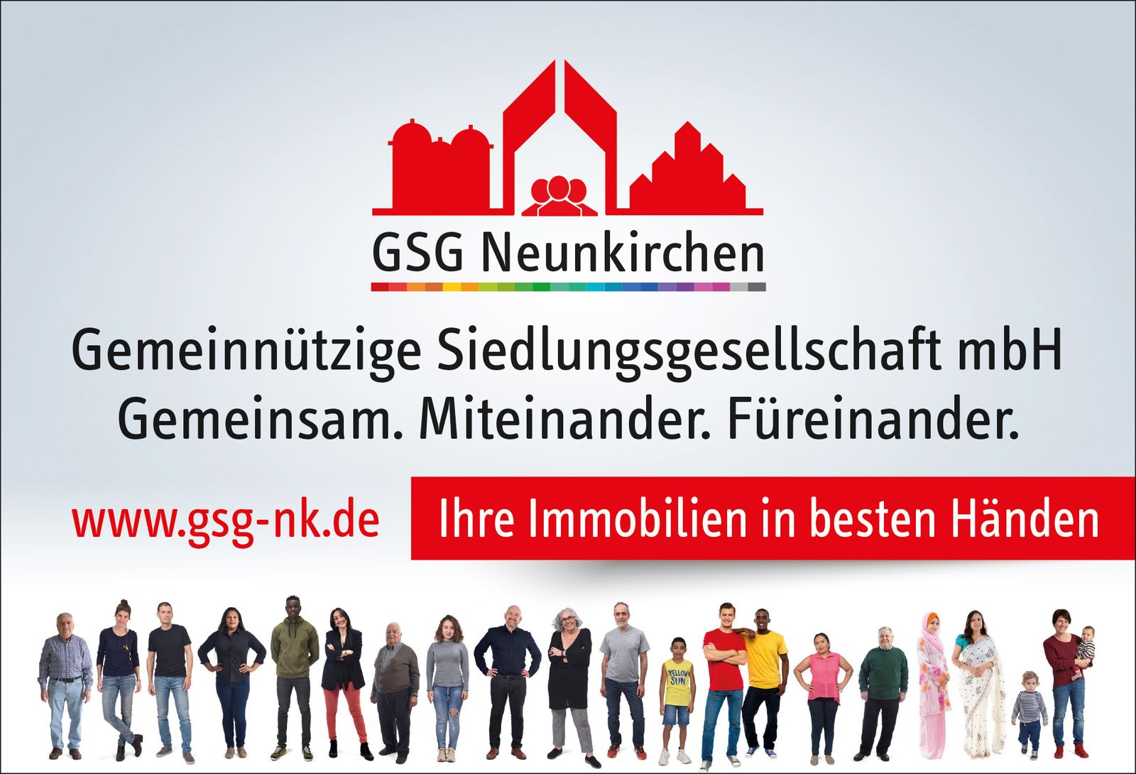 GSG Neunkirchen – Gemeinsam. Miteinander. Füreinander. Ihre Immobilien in besten Händen.
